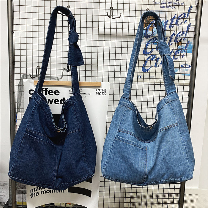 Wholesale Denim Shoulder Large Capacity Tote Bag JDC-SD-GangL002