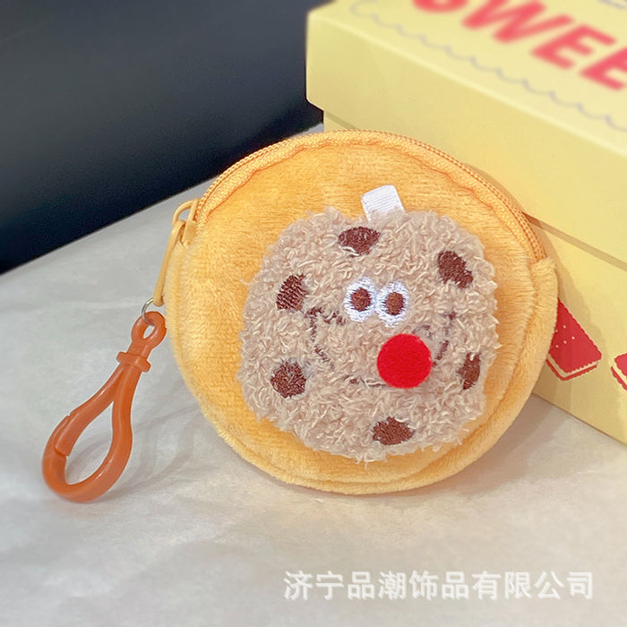Wholesale Cartoon Toast Bread Burger Coin Purse Plush Fruit Capybara Pendant Coin Storage Bag