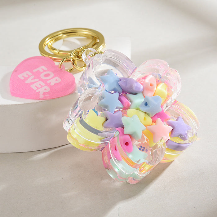 Wholesale Maca Dice in Oil Cherry Blossom Keychain