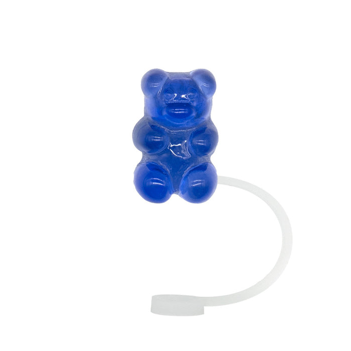 Wholesale Acrylic crystal transparent silicone straw cap, straw cover, straw clip, silicone lid
