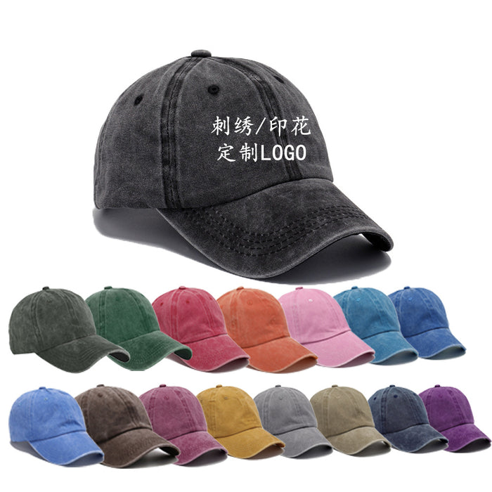 Wholesale Retro washed baseball cap, outdoor sun protection soft top hat