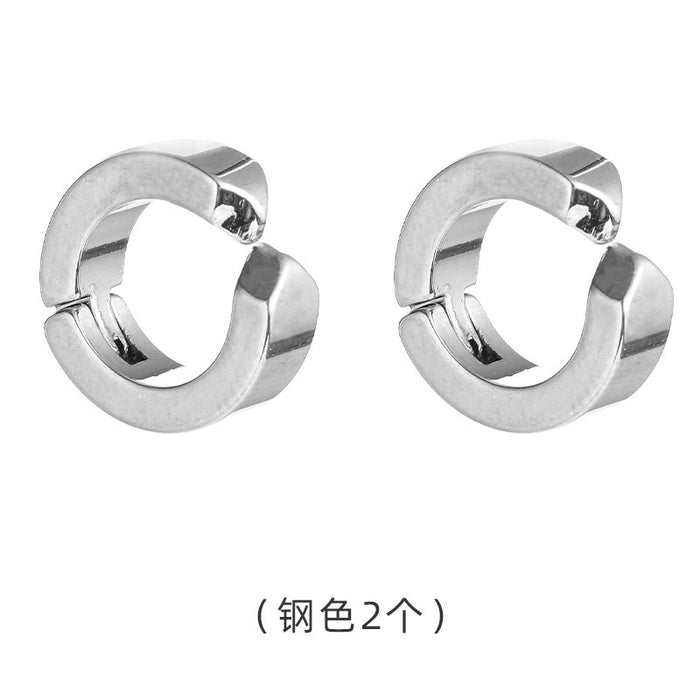 Wholesale No ear holes, titanium steel ear clips that do not fade, male ear bone clips, female versatile, high-end, simple, trendy ear hole earrings