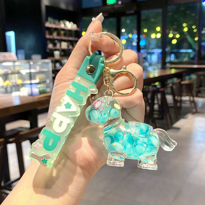 Wholesale Trendy Quicksand Large Shell Keychain Car Key Accessory MOQ≥2