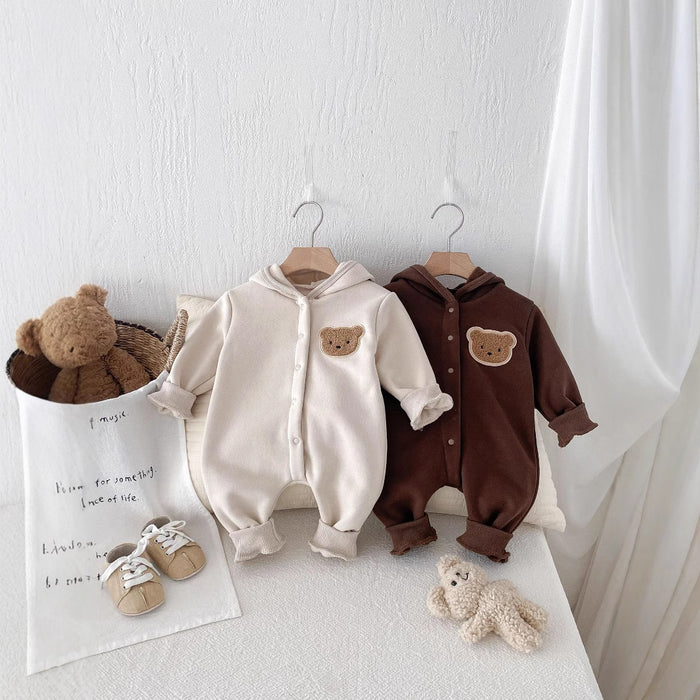 Wholesale Autumn and Winter Baby Jumpsuit Thick Fleece Bear Crawling Clothes JDC-BC-WeiNiS019