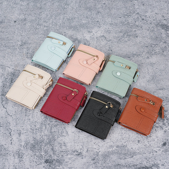 Wholesale Urban Simplicity Thin PVC Wallet Solid Color ing Card Holder Coin Purse