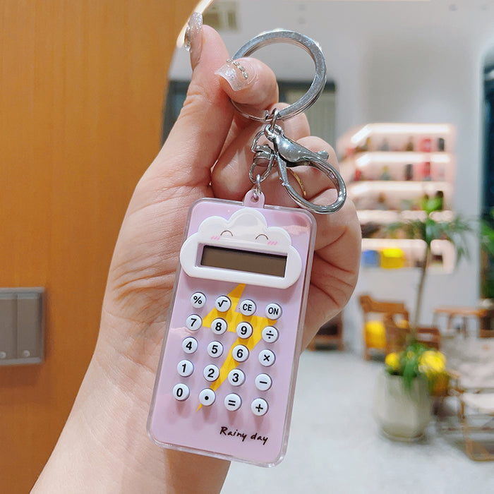 Wholesale Plastic Cartoon Lightning Calculator Keychain JDC-KC-ShuoT021