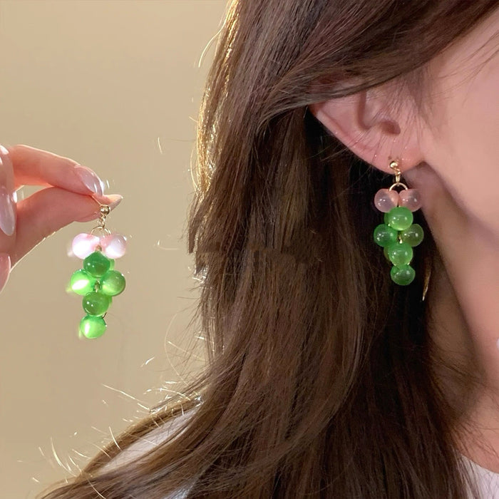 Wholesale Colorful Grape Cluster Earrings Fresh Simple Style for Party Jewelry Accessory