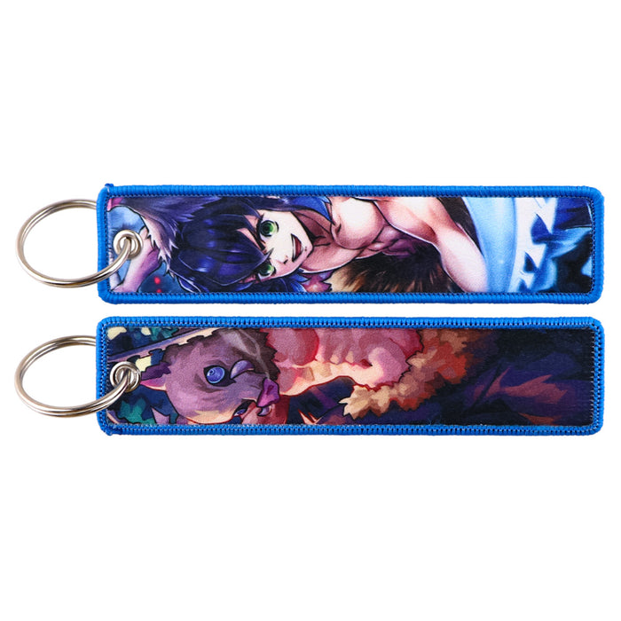 Wholesale Cartoon woven keychain lanyard  access control  ornaments fabric keychain