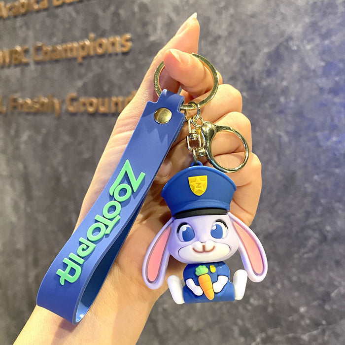 Wholesale PVC Cartoon Animal Keychain Pendant Fashion Car Key Accessory