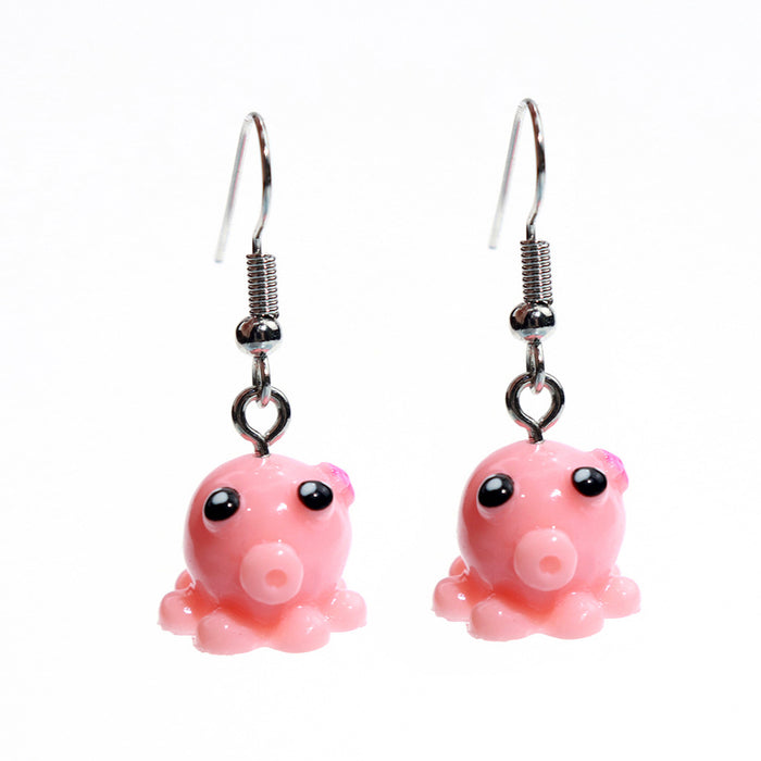 Wholesale Cartoon Animal Resin Earrings JDC-ES-niqing029