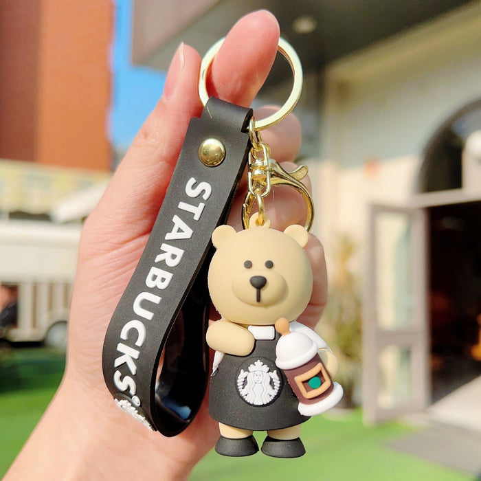 Wholesale Cute Bear Keychain Cartoon Pendant Car School Bag Hanging Gifts