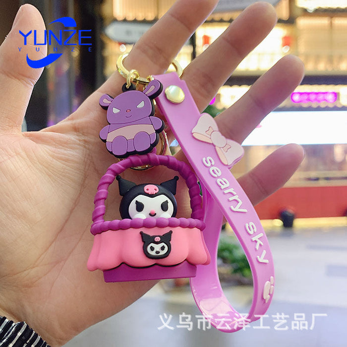 Wholesale Cute Flower Basket Doll Keychain JDC-KC-YunZ001