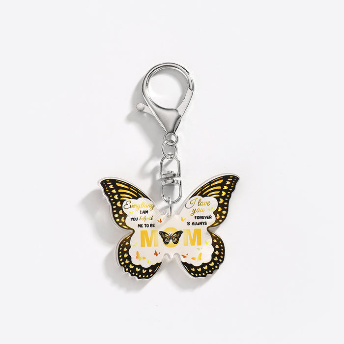 Wholesale Acrylic Butterfly Keychain JDC-KC-HuiWen015