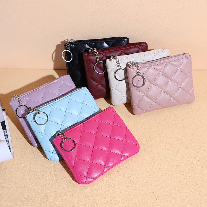 Wholesale Pu Coin Purse Multifunctional Key Card Coin Storage Bag Fashionable Trendy Compact Money Holder