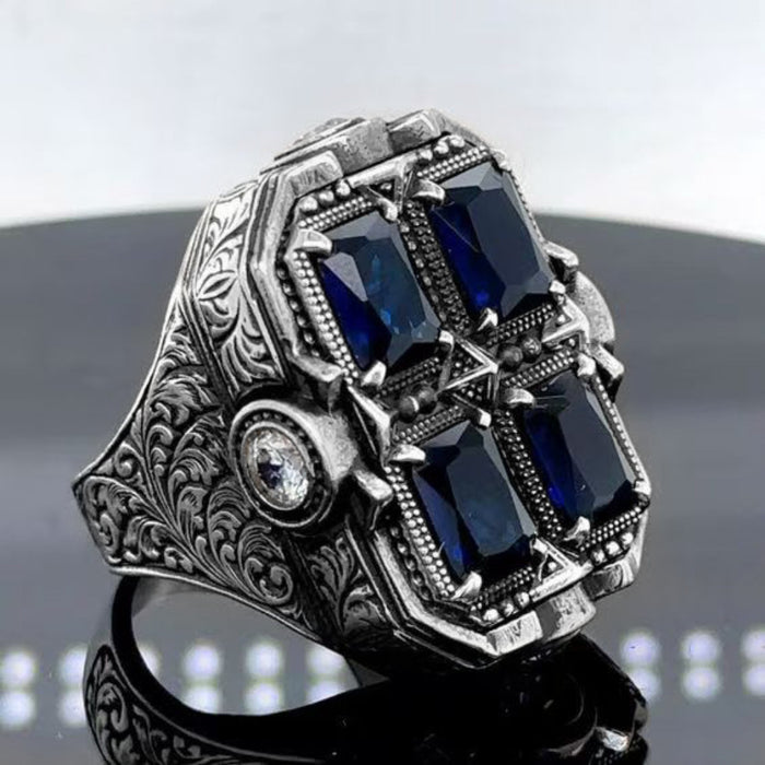 Wholesale Retro Totem Carving Pattern Ring