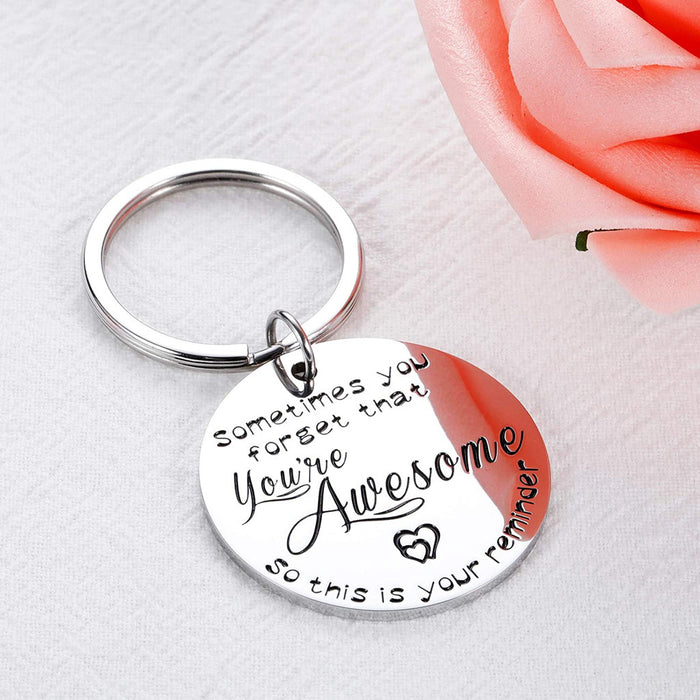 Wholesale stainless steel keychain temu jewelry some times you forget