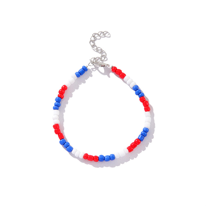 Wholesale American Independence Day Acrylic Beaded Bracelet JDC-BT-ShiY005