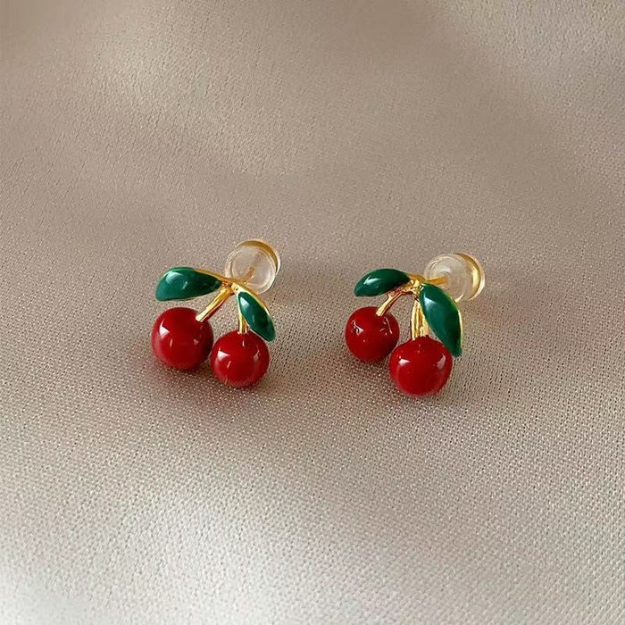 Wholesale Trendy Leaf-Shaped Earring Studs Zinc Alloy Electroplated Fashion Accessory