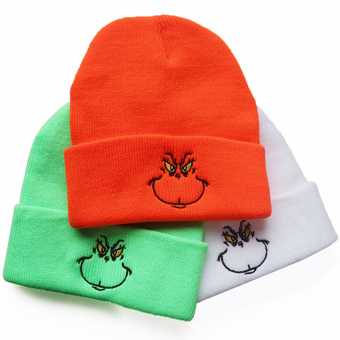 Wholesale Christmas Embroidery Acrylic Knitted Beanie JDC-FH-LvH018