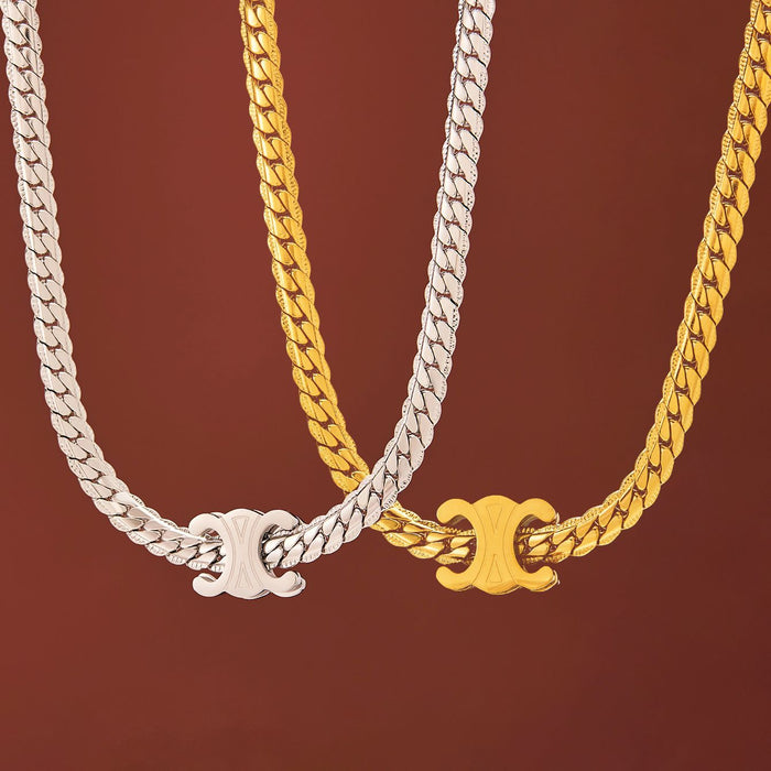 Wholesale Necklace temperament with zirconia gold European and American style collarbone chain bracelet necklace for female niche