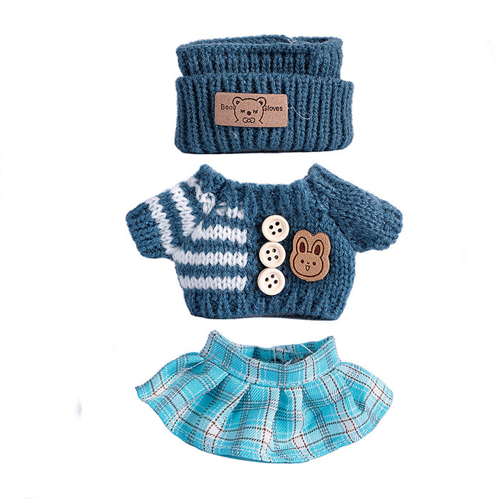 Wholesale 6pcs/set Only Clothes Are Suitable for Vinyl Dolls,  Plush Dolls and Other Wearable Wool Clothes to Change Clothes