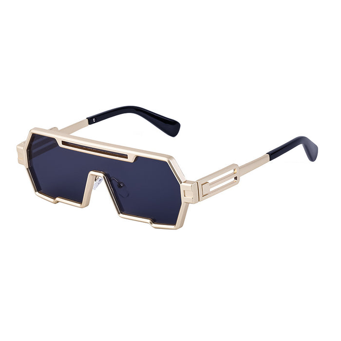 Wholesale Steampunk Sunglasses men's trendy one-piece irregular sunglasses women's  glasses