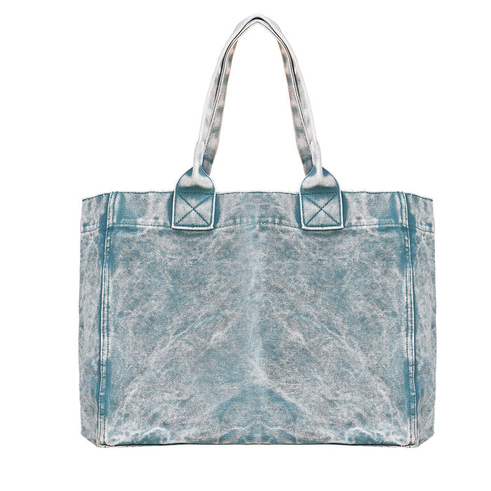 Wholesale Old Washed Denim Large Capacity Shoulder Bag JDC-SD-JuLiP007