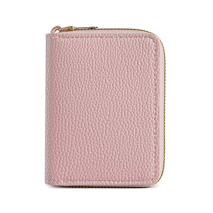 Wholesale Short Accordion Double Zipper Storage Multi-Card Wallet