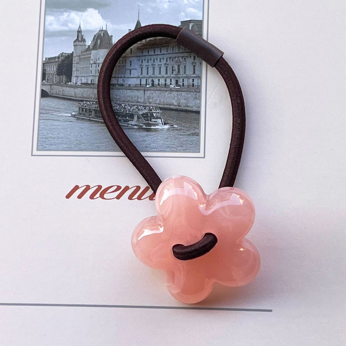 Wholesale Small flower simple temperament headband high elasticity cowhide tendon hair accessory