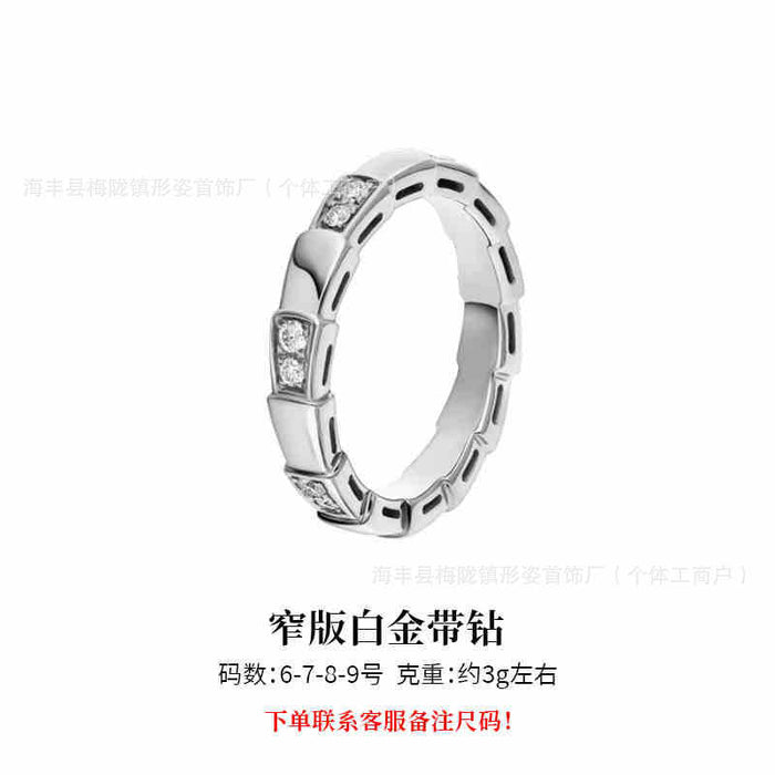 Wholesale Ring niche design, high-end feel, diamond inlay, light luxury