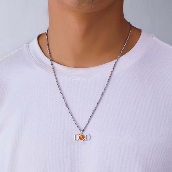 Wholesale Oil dripping titanium steel necklace stainless steel non-fading ball oil dripping letter sweater chain