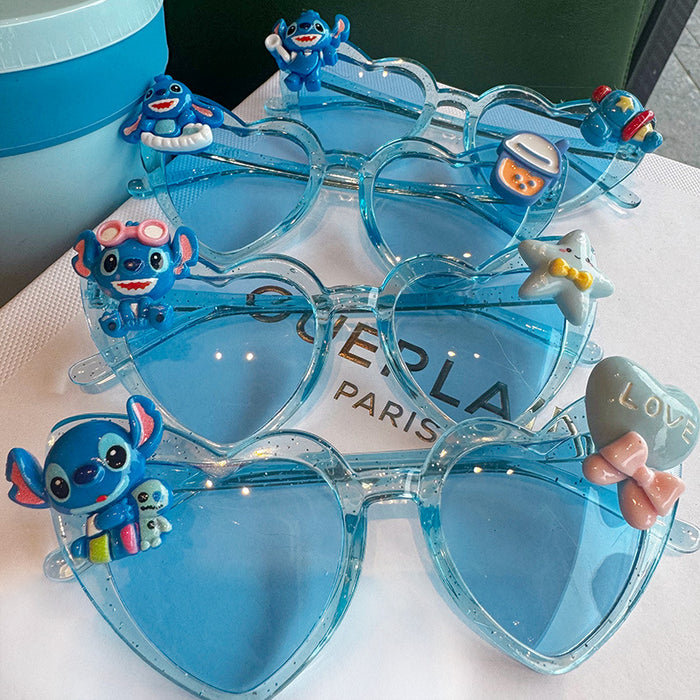 Wholesale Cute Cartoon Puppy Sunglasses Girls UV Protection Cute Super Cute Baby Glasses Little Girl Soft Leg Silicone