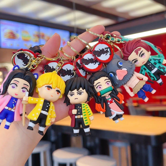 Wholesale Cute PVC cartoon anime keychain