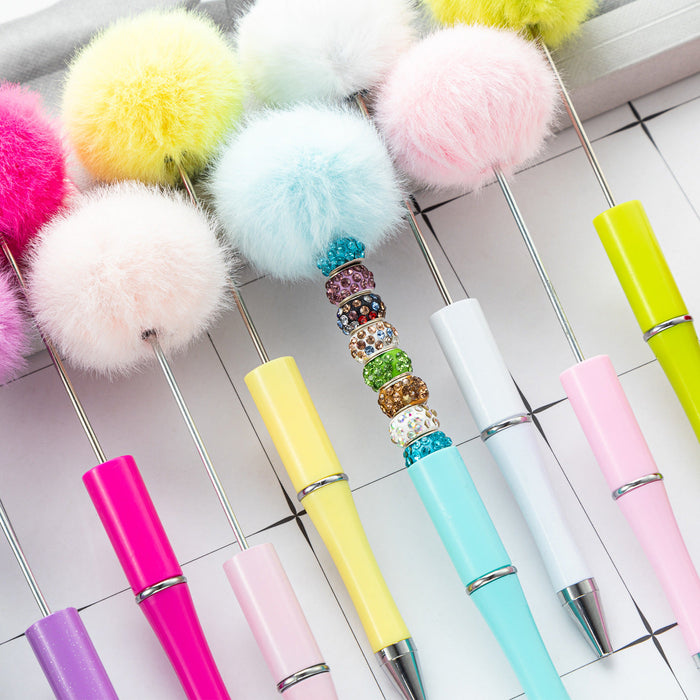 Wholesale Fluffy Pens Pompom Beadable Pens for DIY JDC-PN-HuaH067