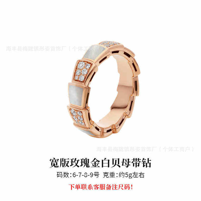 Wholesale Ring niche design, high-end feel, diamond inlay, light luxury
