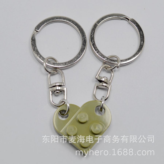 Wholesale Love Building Blocks Plastic Keychain JDC-KC-Maih001