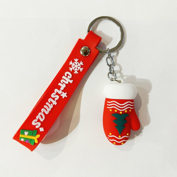 Wholesale PVC Christmas Snowman Cartoon Doll Keychain JDC-KC-WuYi083