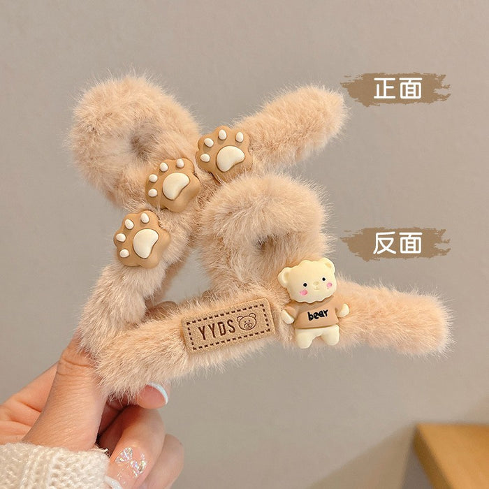 Wholesale Plush Cute Cartoon Large Hair Clips JDC-HC-Zhongx001