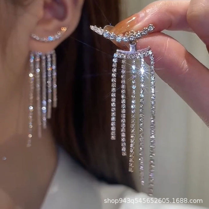 Wholesale Long type earrings 925 silver needle earrings personality design earrings