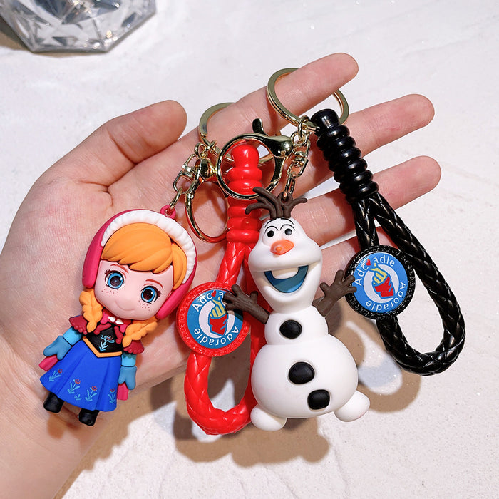 Wholesale 3pcs Cartoon Silicone Car Keychain Cute Creative Gift