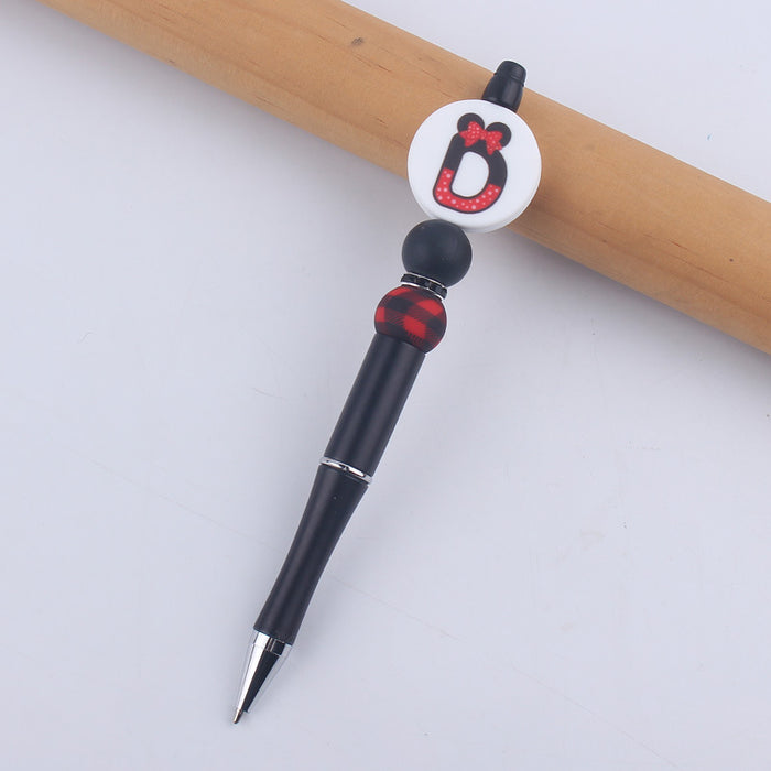 Wholesale Cartoon Letter Silicone Beaded Pen JDC-PN-GuangTian003