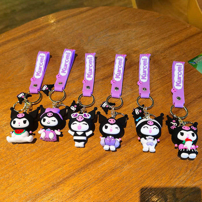Wholesale  Silicone  Keychain Cartoon Keychain   Car Keychain  Gift Bag Pendant