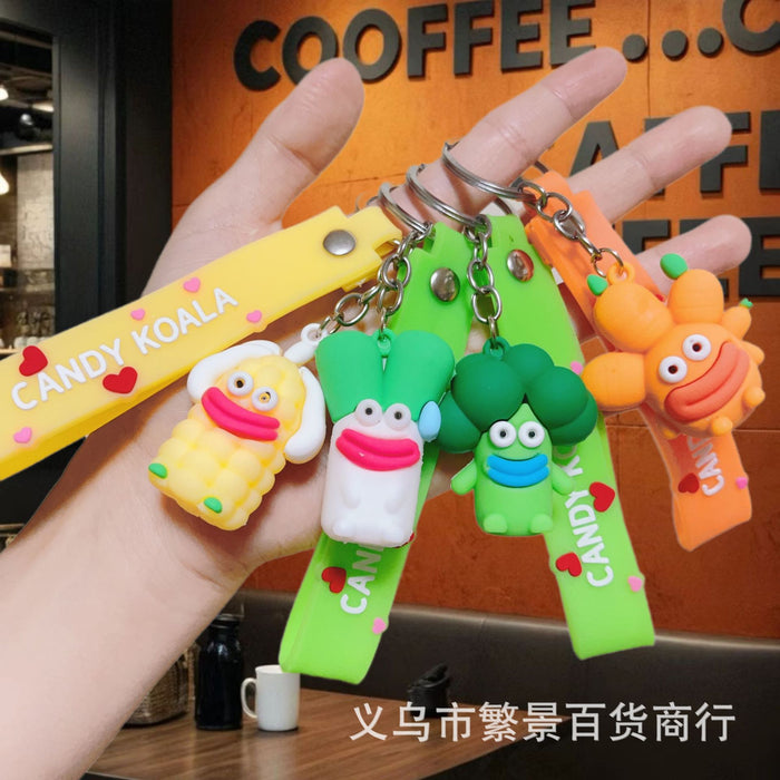 Wholesale Cartoon funny keychain pendant, cute soft rubber backpack hanging accessories wholesale