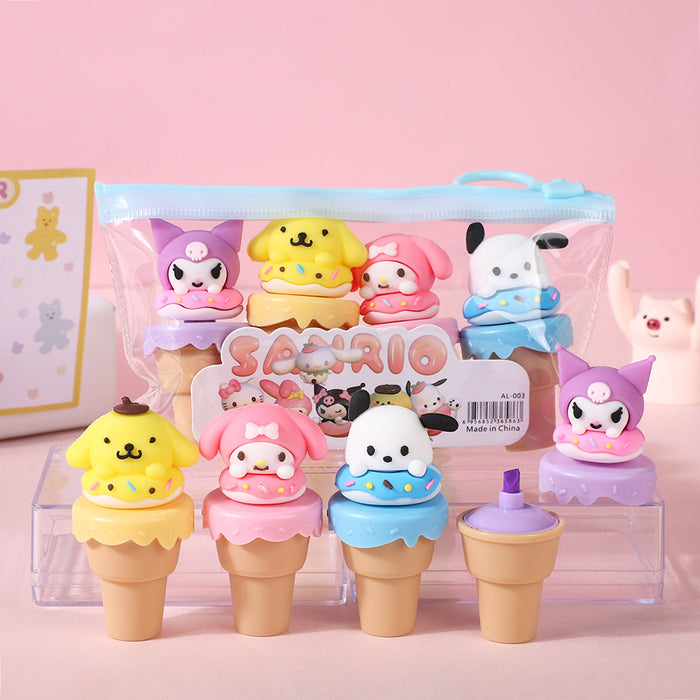 Wholesale Cartoon Mini Ice Cream Cone Highlighters Pen