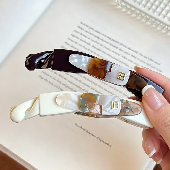 Wholesale French Retro Milk White Banana Hair Clip Everyday Styling Fashion Accessory