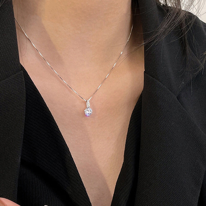 Wholesale Single sparkling diamond necklace