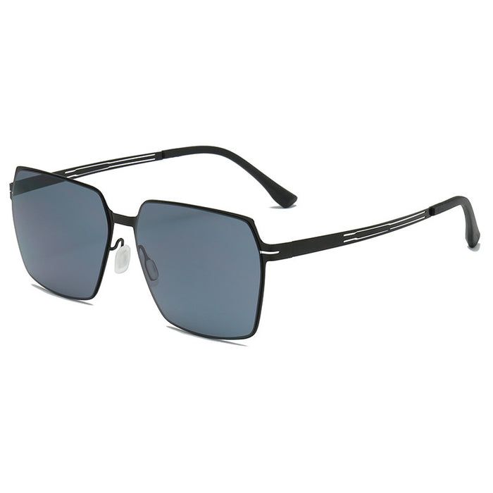 Wholesale New Sunglasses Metal Steel Leather Glasses Hollow High Definition Sunglasses