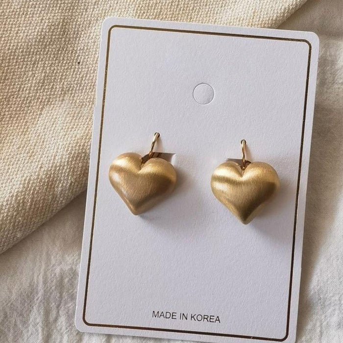 Wholesale Brushed Heart Earrings for Women