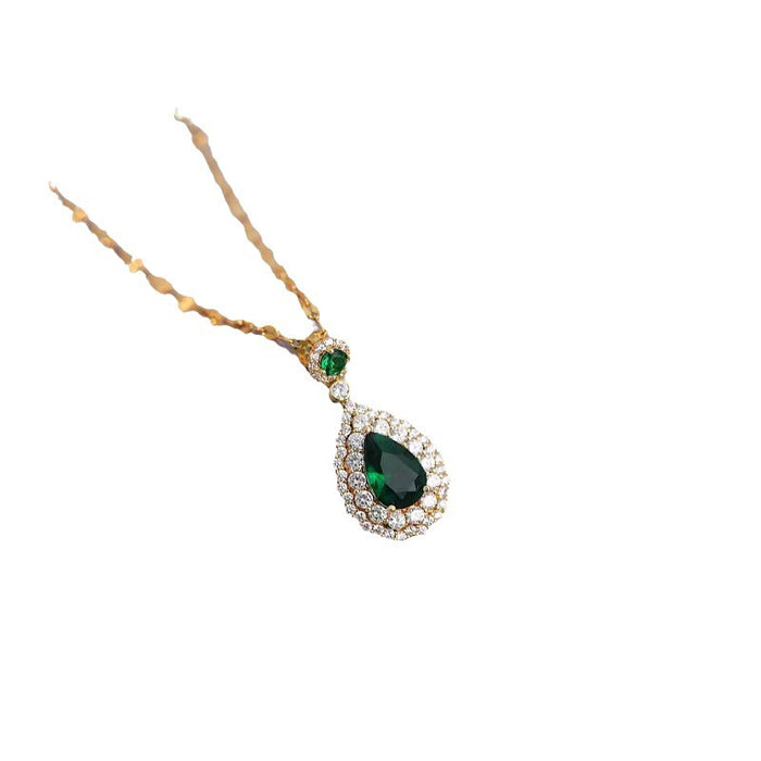 Wholesale Fashion necklace with micro inlaid zircon and full diamond, new minimalist and niche design, collarbone chain