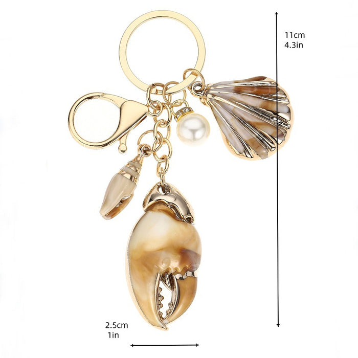 Wholesale Seaside-Style Realistic Seashell Keychain